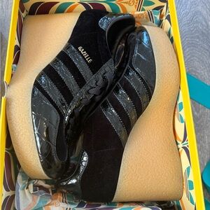 Adidas x Gucci Wmns Wedge Gazelle 'Black GG Monogram'